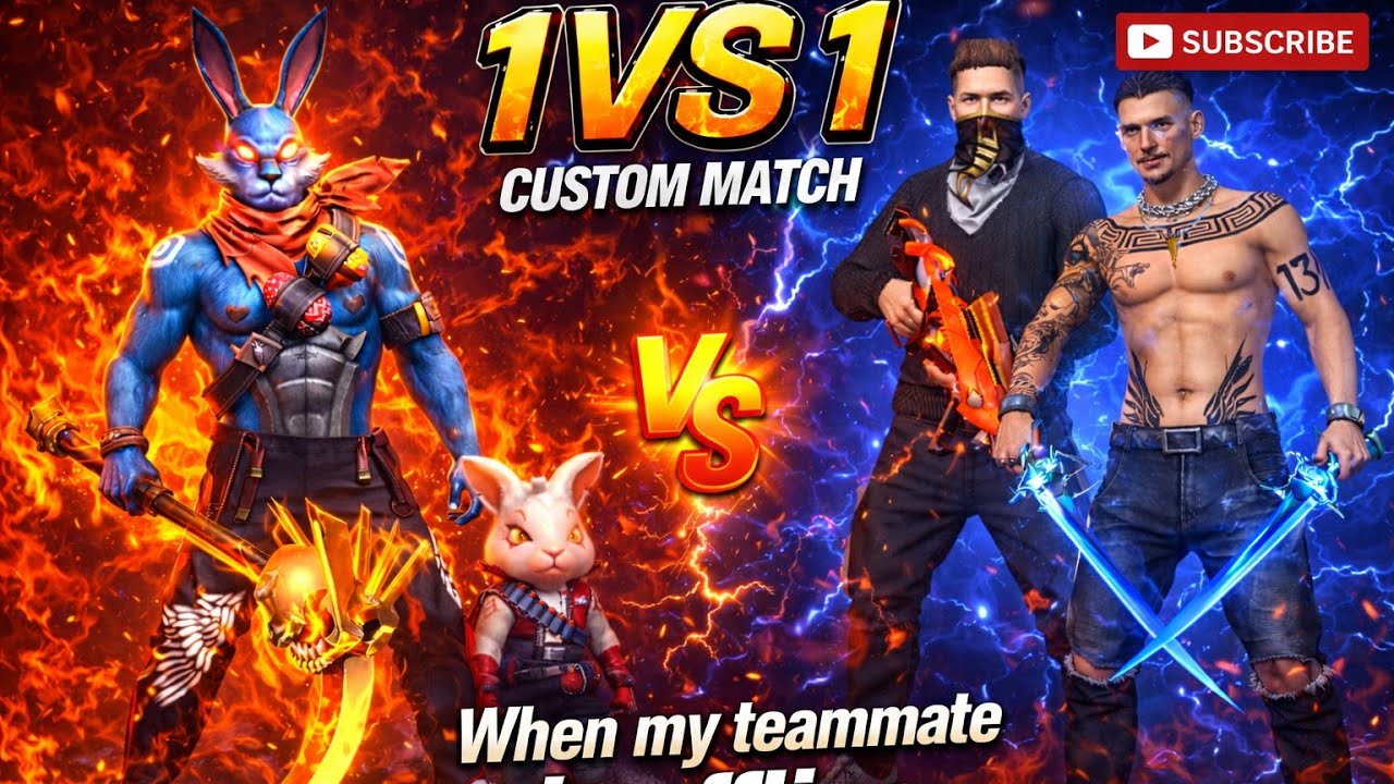 I played 1 vs 2 custom match against 2 pro players. My teammate is offline in this match. 