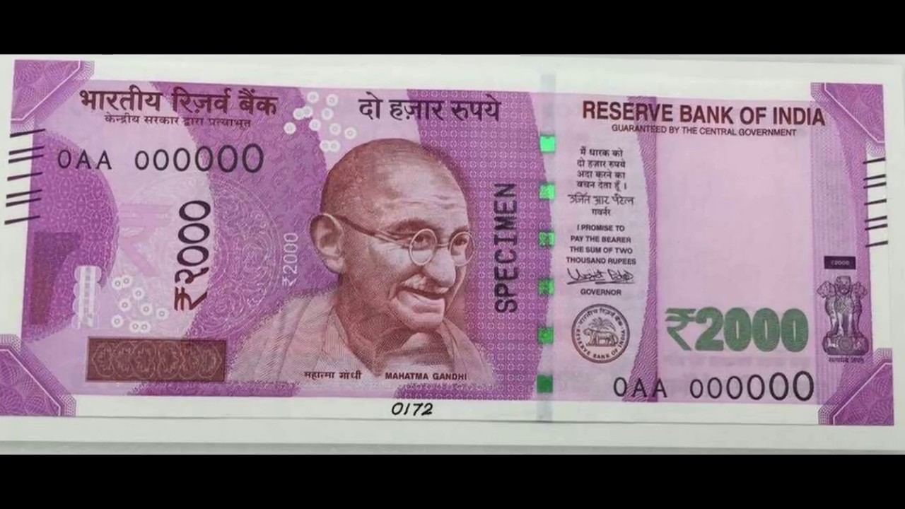 New currency note of 2000 Rs and 500 Rs