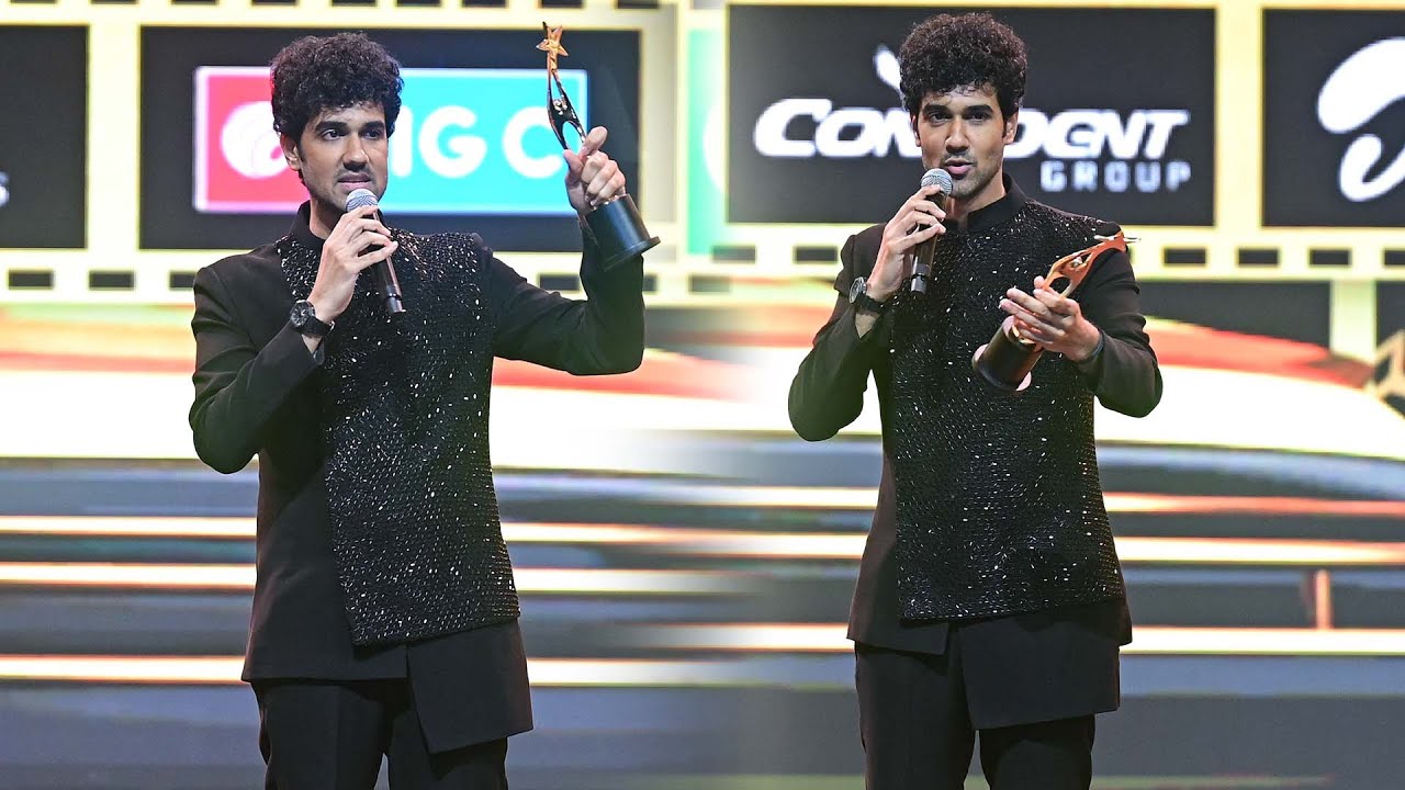 MAD fame Sangeeth Shobhan's emotional speech after receiving the Best Debut Actor Award