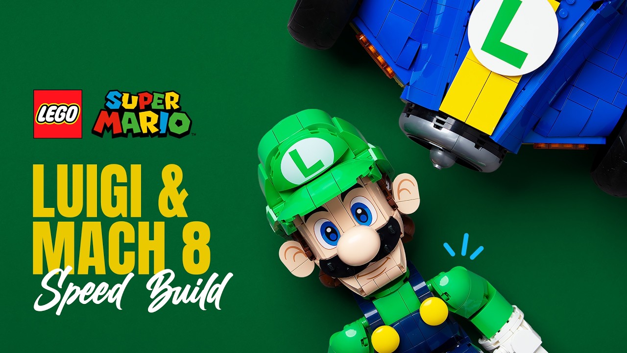 LEGO Mario Kart &ndash; Luigi & Mach 8 | Satisfying ASMR Speed Build!
