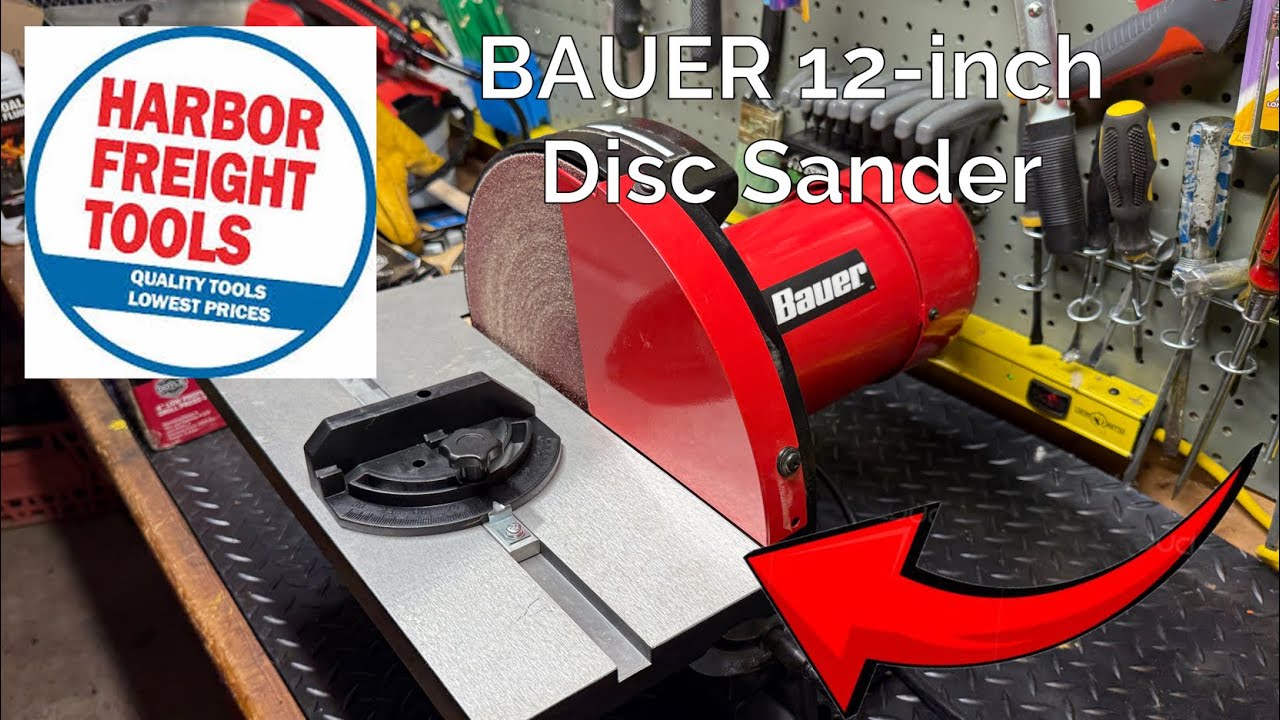 BAUER 12 in., 1-1/4 HP Disc Sander