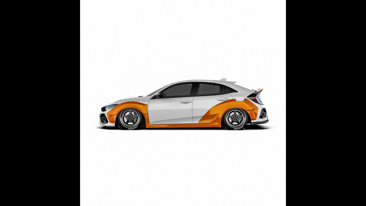 Honda Civic 10th gen. Widebody kit. Tlibekua design