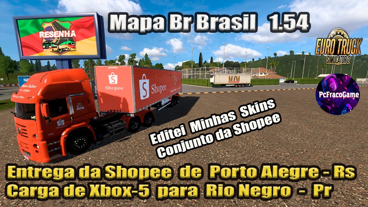 🎨 Dei um tapa no visual! Editei minhas skins do Conjunto da Shopee no ETS2 1.54