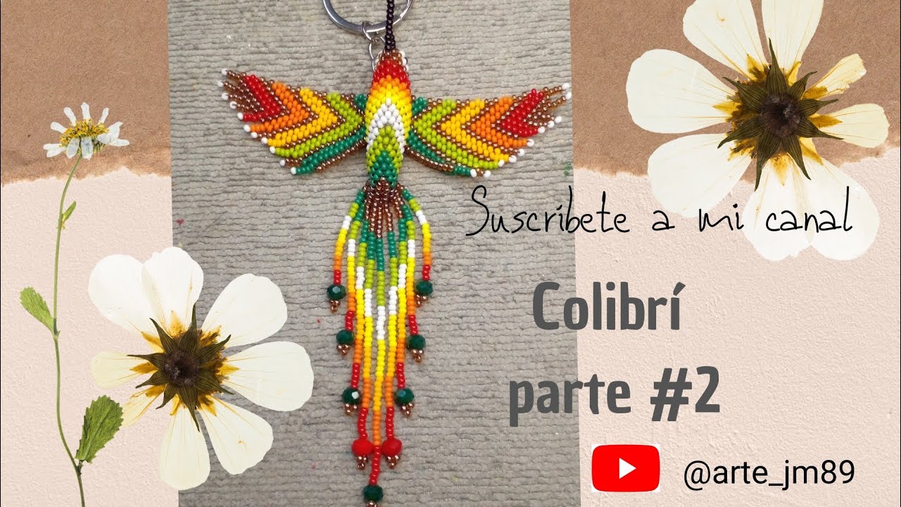 COLIBRÍ 3D EN MOSTACILLAS CHECAS#business #beads #craft #diy #mostacillaschecas #tutorial