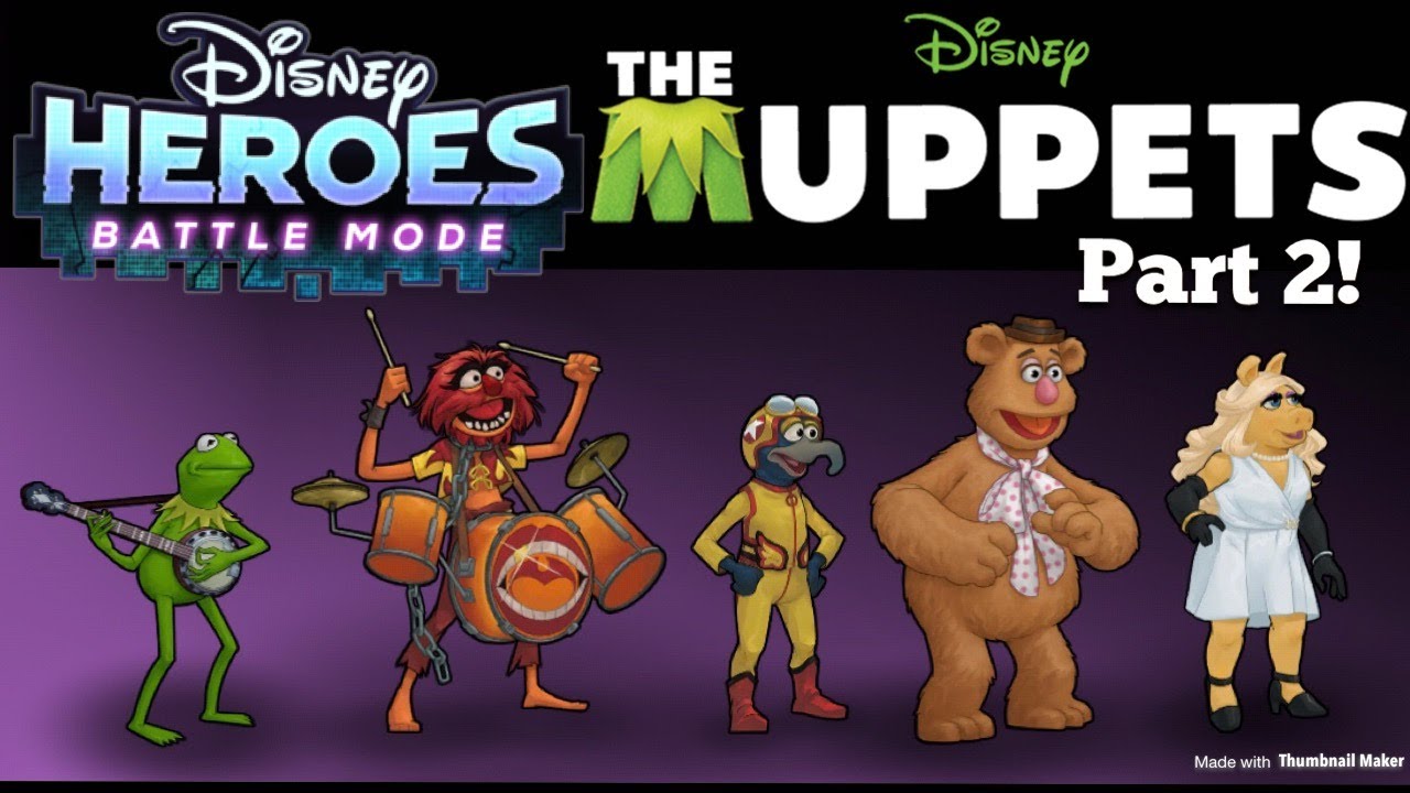 THE MUPPETS TEAM PART 2 - Disney Heroes: Battle Mode - Miss Piggy, Fozzie, Gonzo, Animal, and Kermit