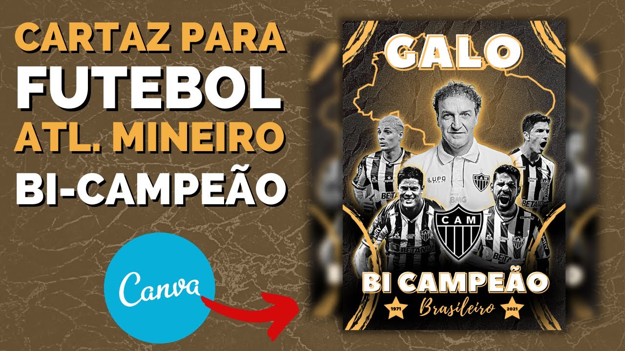 AULA GRÁTIS   CARTAZ ESPORTIVO DE FUTEBOL NO CANVA  2021