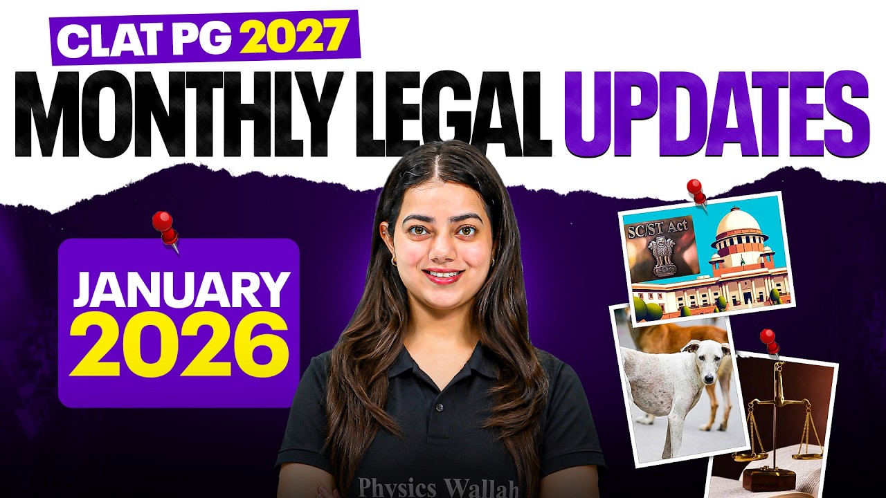 Monthly Legal Updates | January 2026 (Practice Questions) | CLAT PG 2027