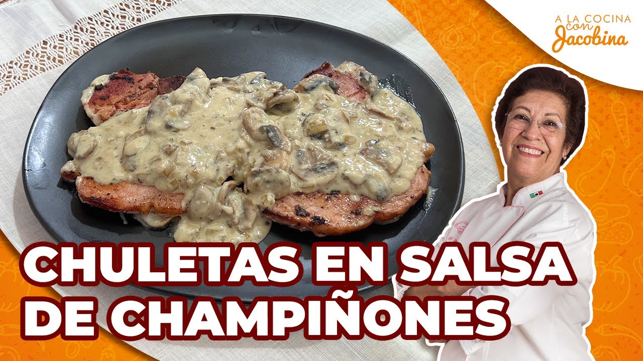 CÓMO HACER CHULETAS AHUMADAS EN SALSA DE CHAMPIÑONES