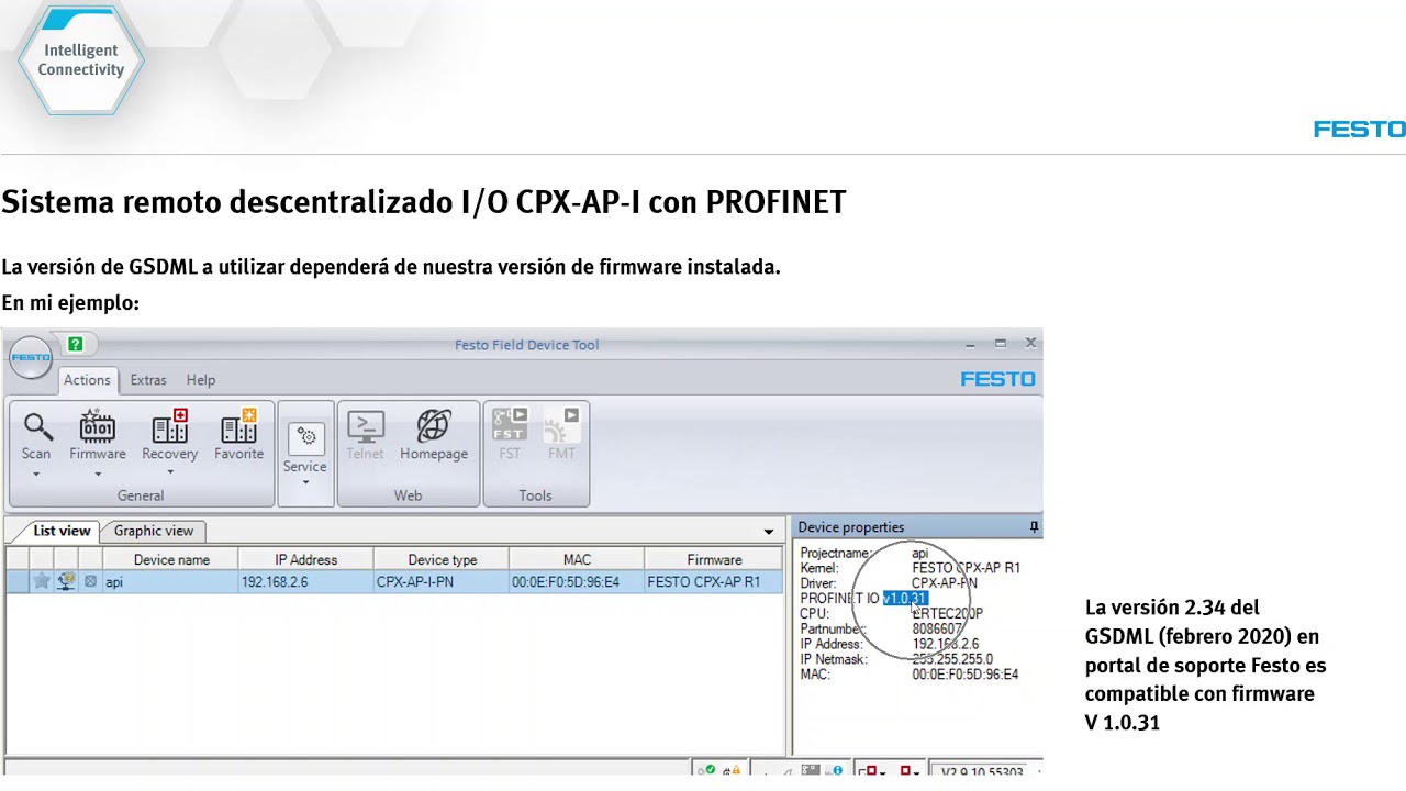 How to set up a CPX-AP-I-PN-M12 (Profinet) in a Siemens S7 1200 using TIA Portal V14