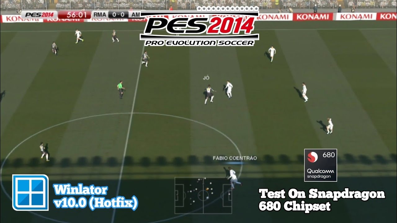 Winlator 10.0 (Hotfix) | Gameplay Pro Evolution Soccer 2014 (Windows) On Snapdragon 680