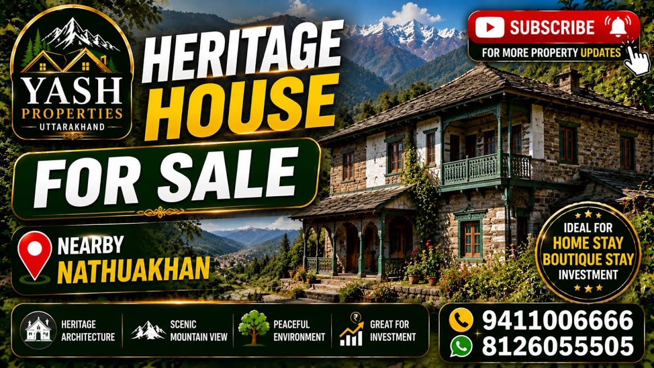 Heritage House for Sale in Fruit Valley #travel #heritagehouse #nainitaluttarakhand