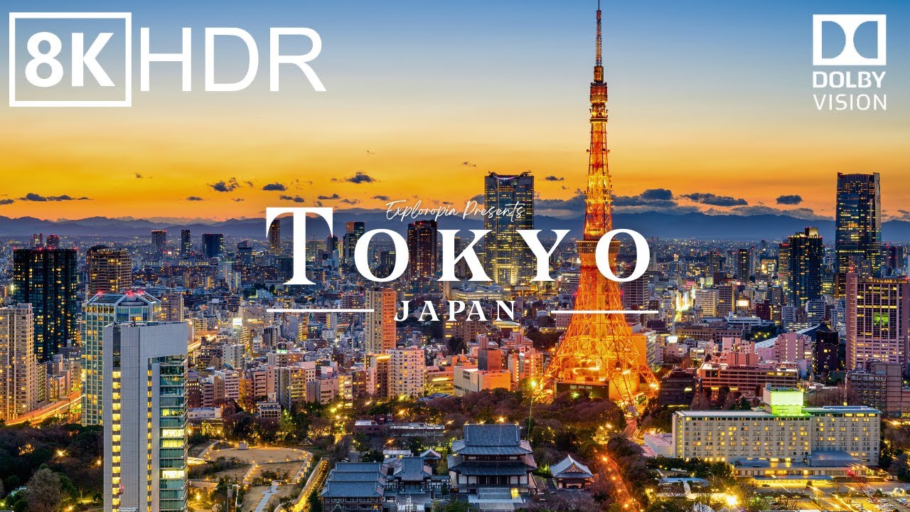 Tokyo, Japan 🇯🇵 in 8K ULTRA HD HDR 60 FPS Dolby Vision&trade; Drone Video