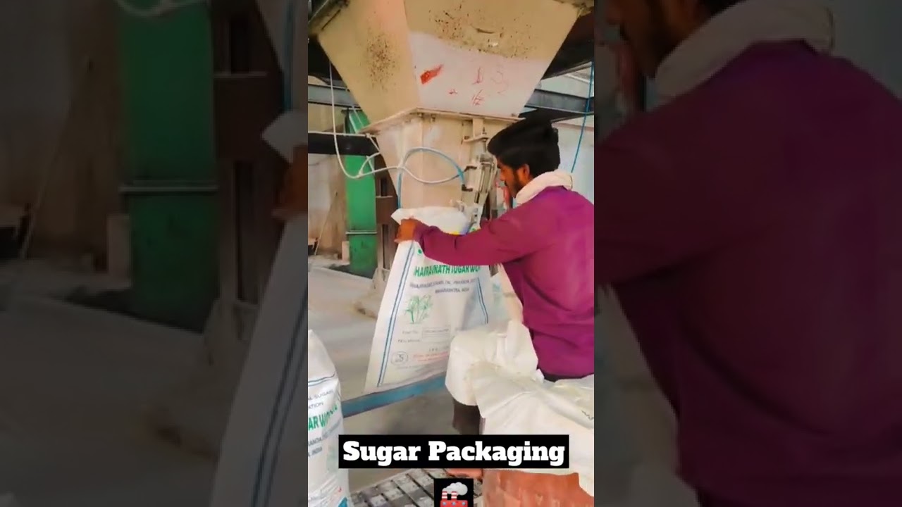 sugar packaging in factory #sugar #factory #recipe