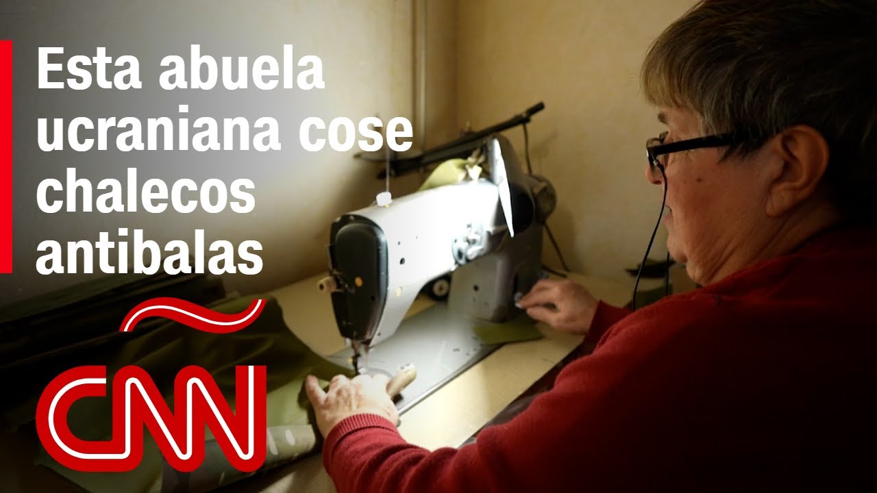 Abuela ucraniana cose chalecos antibalas 