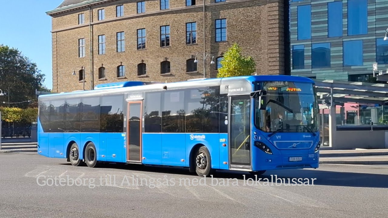 Göteborg till Alingsås med bara lokalbussar