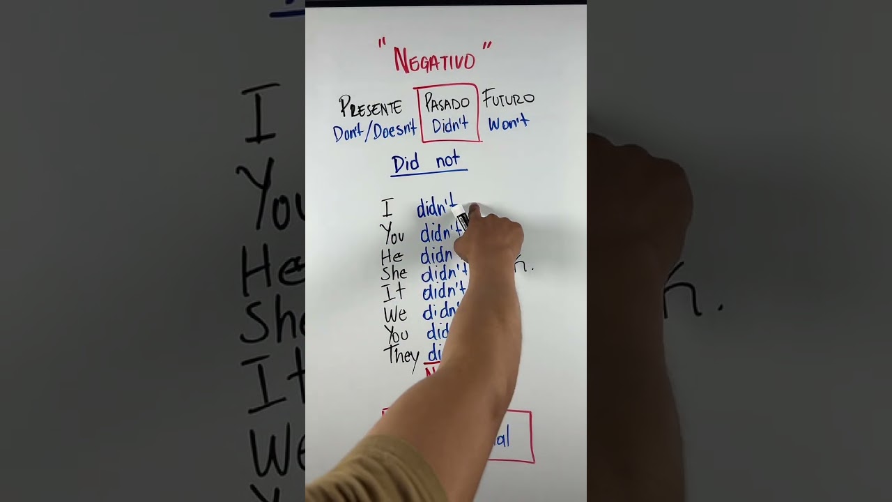 🔥Sabías que significa la palabra “Didn’t” y cómo funciona en inglés? 😱