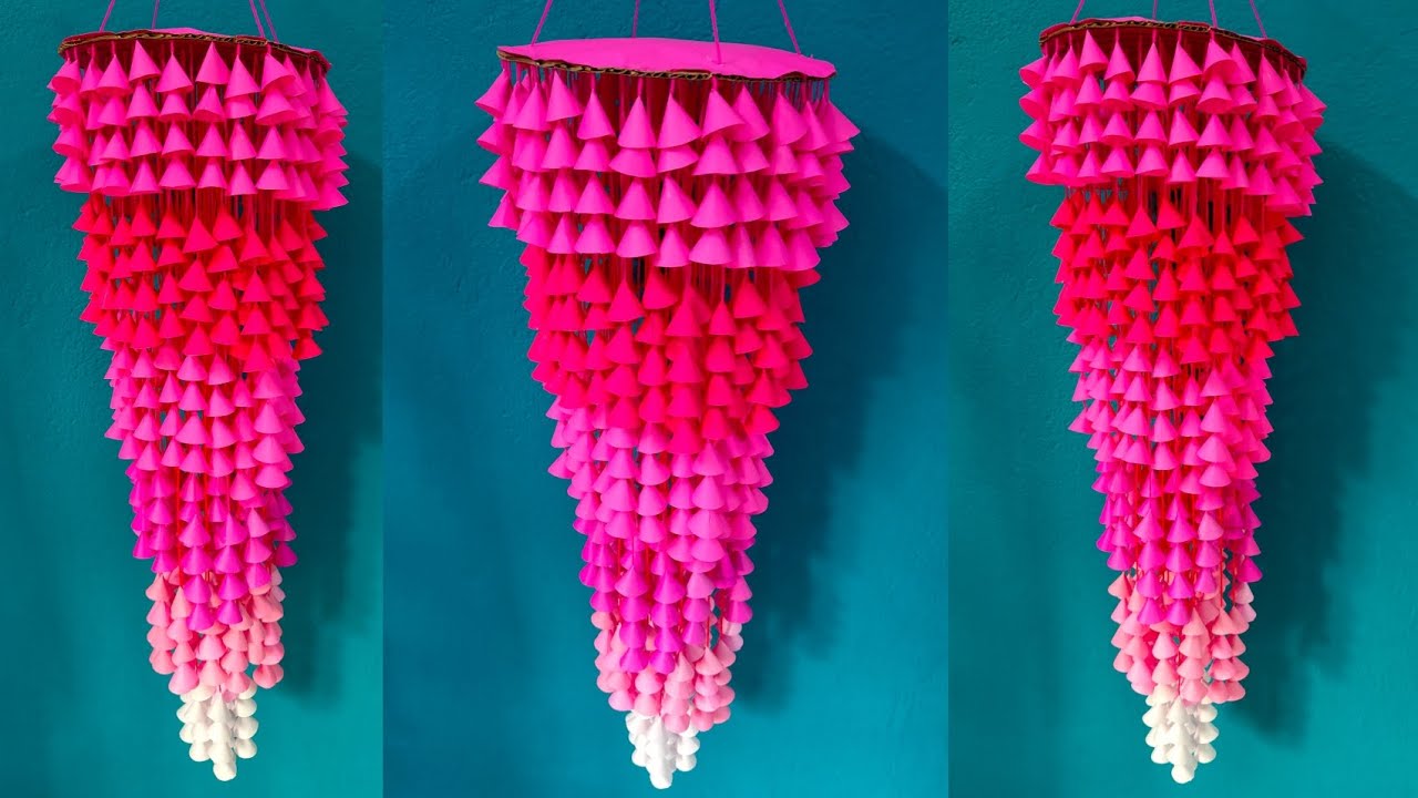 DIY Paper Jhumar Making Ideas/Paper Craft For Home Decoration/Best Ideas/Paper Craft/wall Decor/DIY|