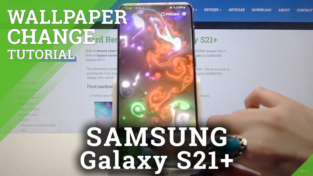 How to Apply Magic Fluids Wallpaper on SAMSUNG Galaxy S21+ &ndash; Live Wallpaper App