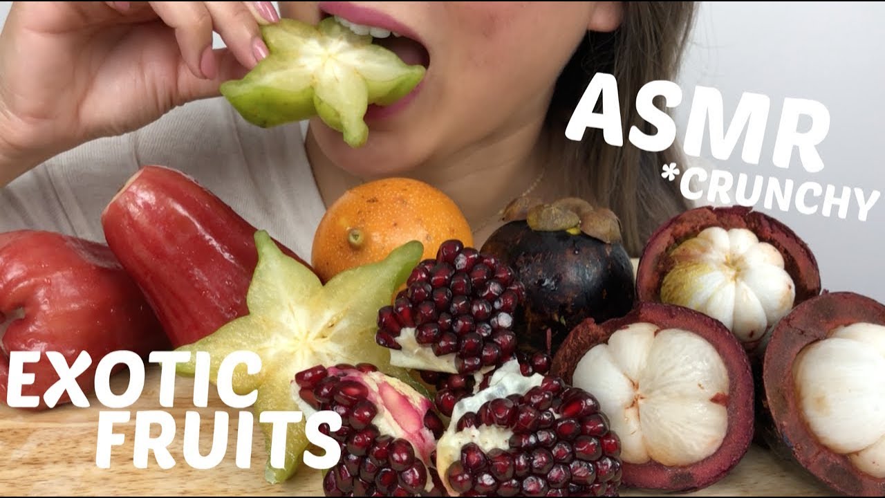EXOTIC FRUITS | ASMR *NO Talking Crunchy Eating Sounds | N.E Let's Eat