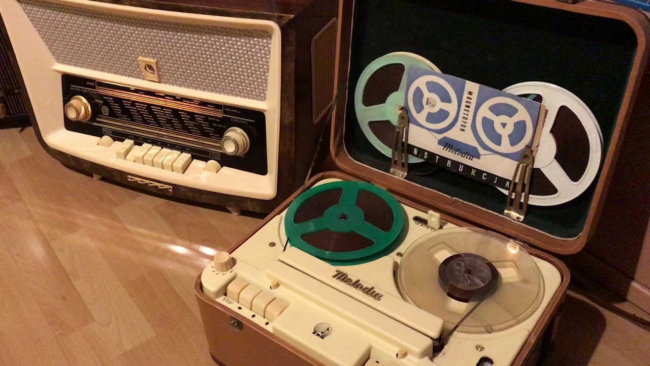 ZRK Melodia pierwszy polski magnetofon szpulowy  & radio Tatry.PRL.