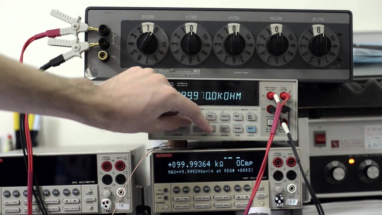 HP 34401A post-repair calibration and test