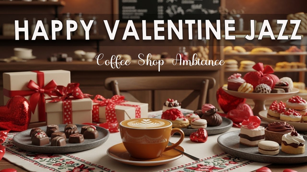 Happy Valentine Jazz ☕ Coffee Shop Ambiance & Cozy Café Music for Enjoy Your Day