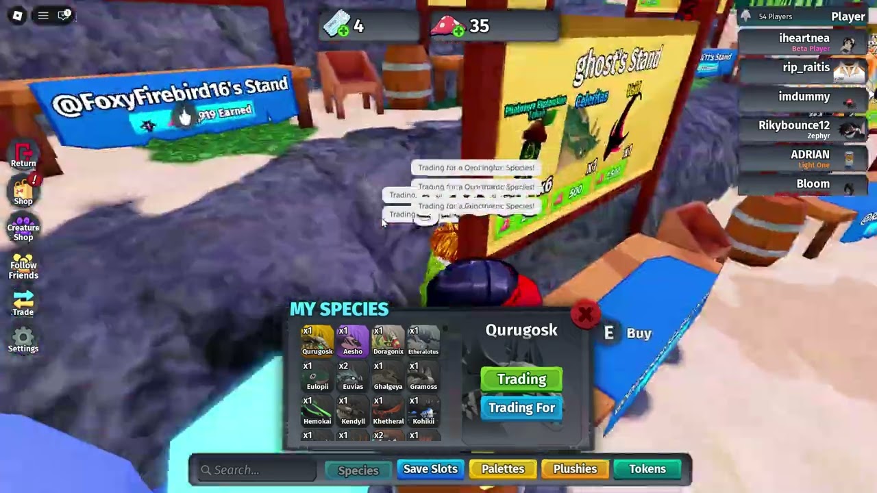 trading qurugosk (srry if its mainly just zan lol)