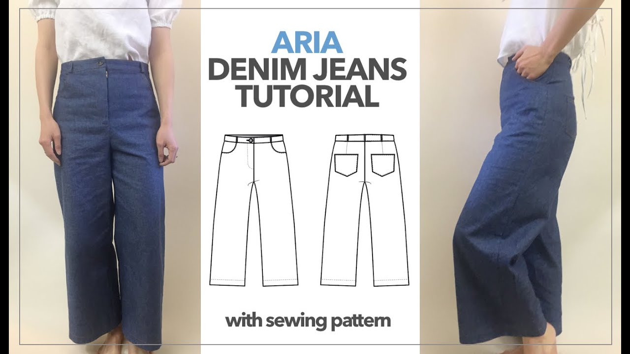 Ari Denim Jeans Tutorial | DIY High Waist Wide Leg Jeans
