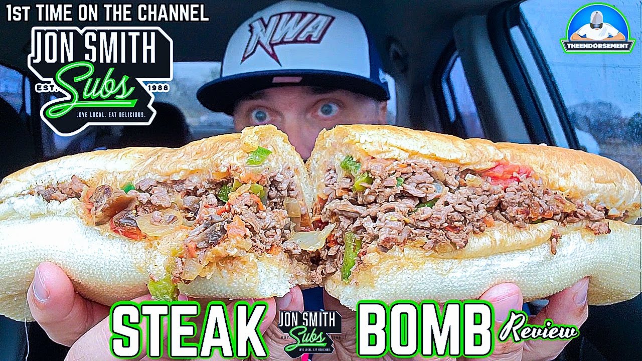 Jon Smith Subs® Steak Bomb Review! 🧀🥩 | 1st Time Trying | theendorsement