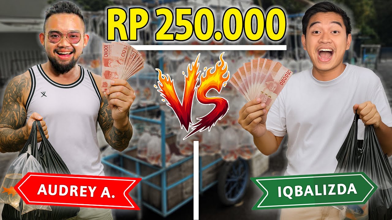 HUNTING HEWAN APAPUN RP 250.000 IQBALIZDA VS AUDREY KING OF THE JUNGLE DI PASAR IKAN BANDUNG!