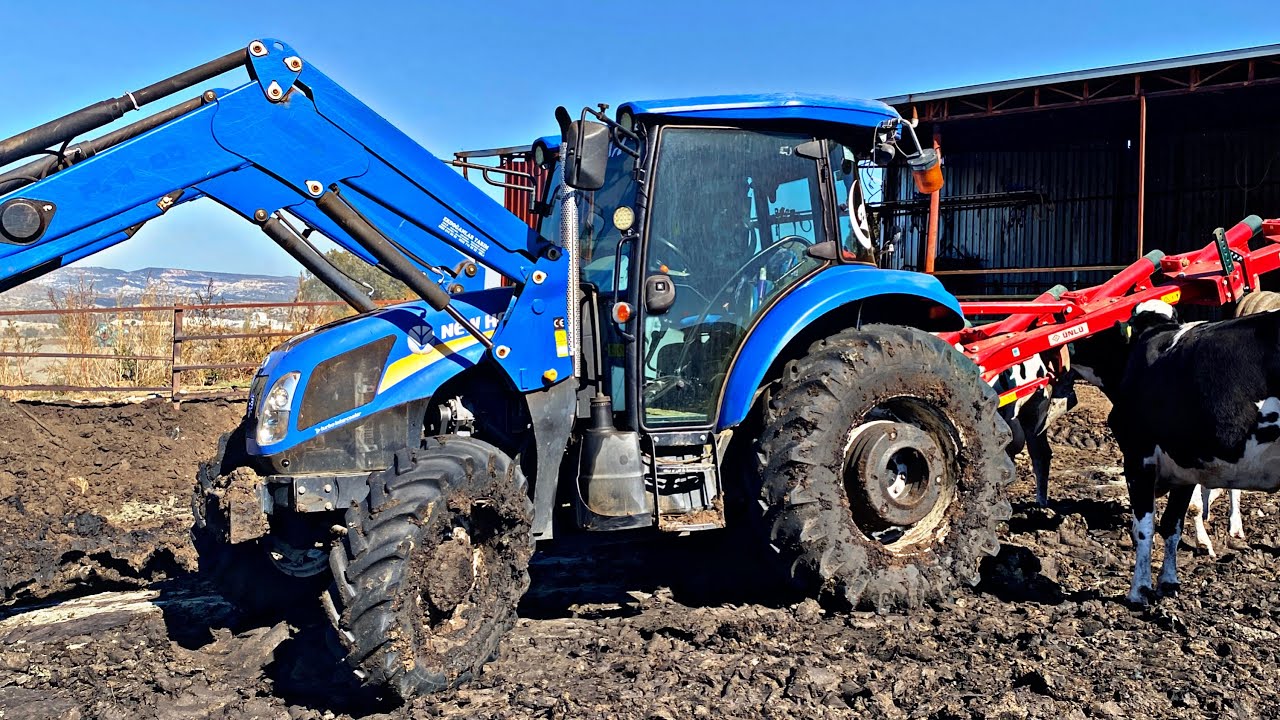 newholland td75d ön yükleyici ile gübre yükleme / tarlaya gübre döküyoruz