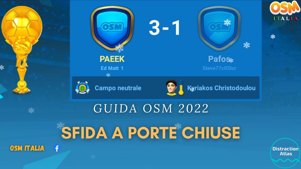Online Soccer Manager GUIDA 2022:  Come Vincere sempre su OSM -  L'AVVERSARIO VA A PORTE CHIUSE❓