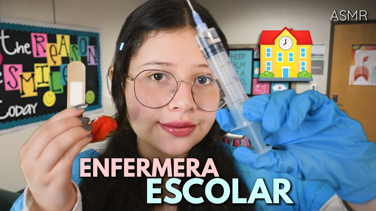 ASMR 🩺ENFERMERA ESCOLAR te CURA las HERIDAS🩹🩸 ASMR MEDICO  - Vivalen ASMR