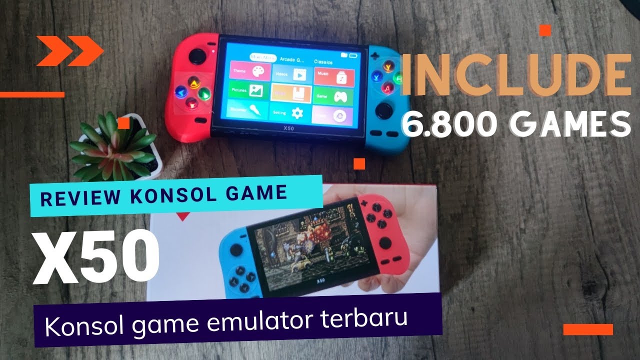 Unboxing dan review gameboy X50 plus X7 X12 plus 5.1 inch terbaru retro classic game jadul