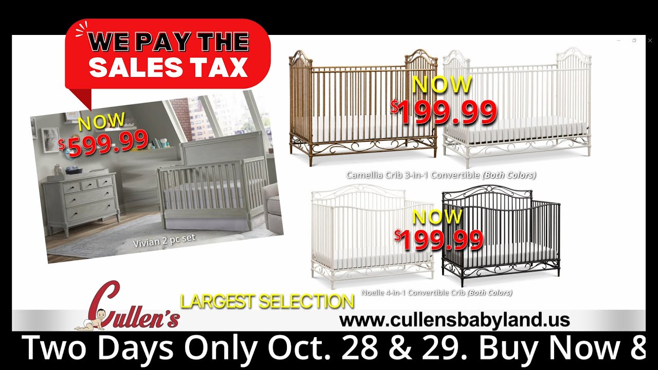 Cullen's Babyland is Paying the Sales Tax Oct 28-29, 2023