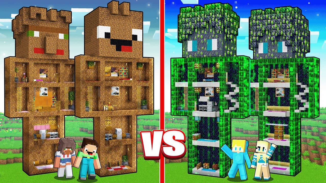 ARM vs HACKER Statuen Bau BATTLE in Minecraft!