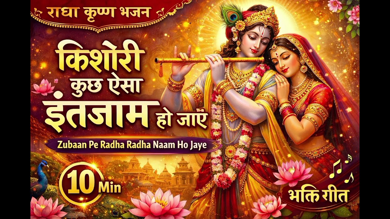 किशोरी कुछ ऐसा इंतजाम हो जाए | Zubaan Pe Radha Radha Naam Ho Jaye | Radha Krishna Bhajan | 10 Min 🙏