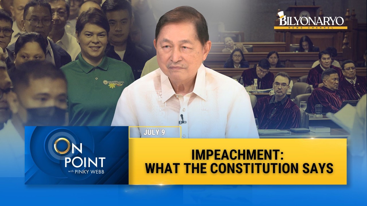 Retired Justice Adolfo Azcuna breaks down the constitutional issues in Sara Duterte trial | On Point