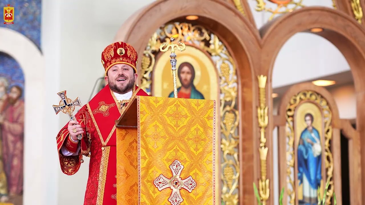 Cardinal Mykola Bychok visits Philadelphia. Sermon at the cathedral of the Immaculate Conception.