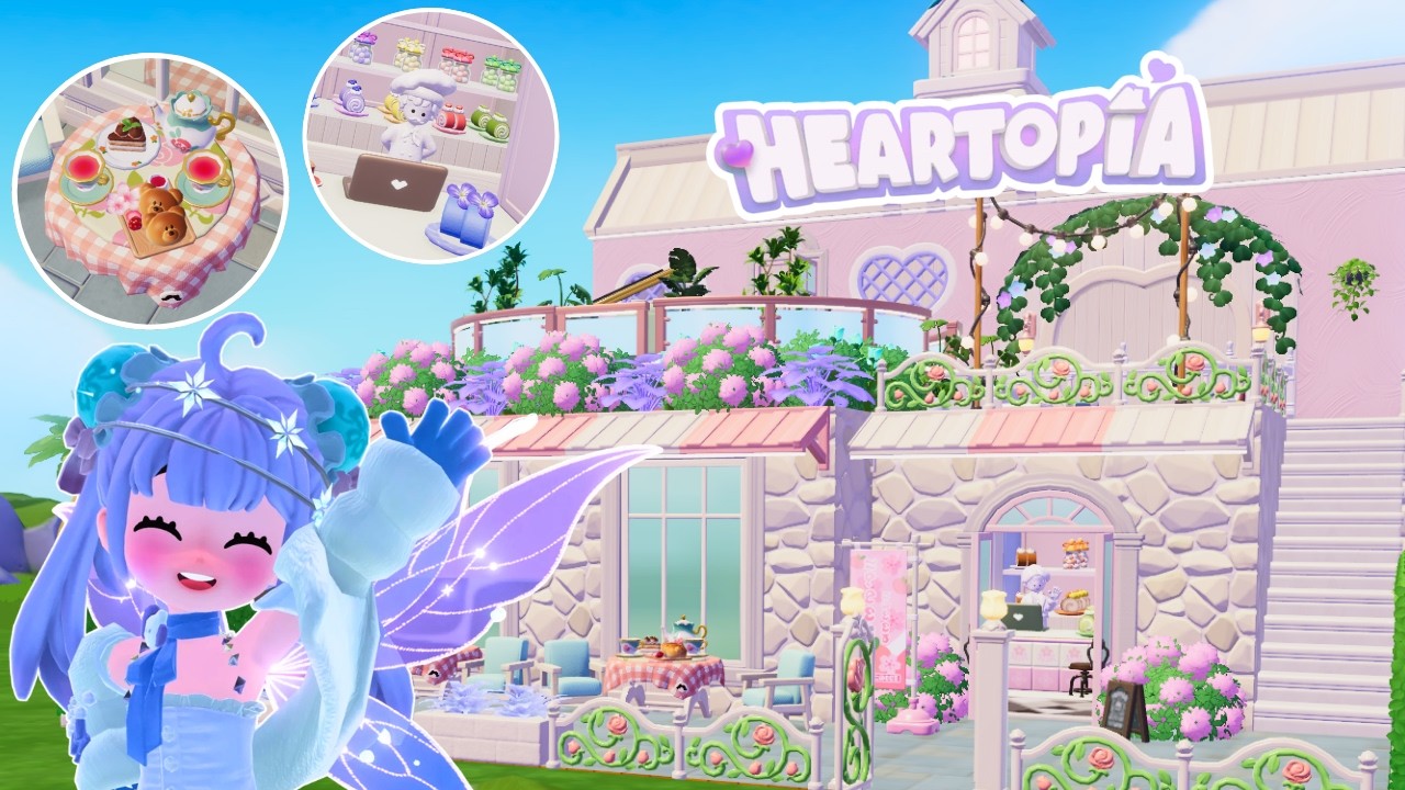 Создание уютного кафе в Heartopia ☕💖 | Быстрое строительство и уютное оформление