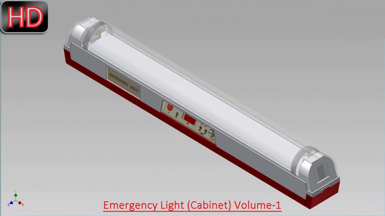 Emergency Light (Cabinet) Volume-1 (Video Tutorial) Autodesk Inventor