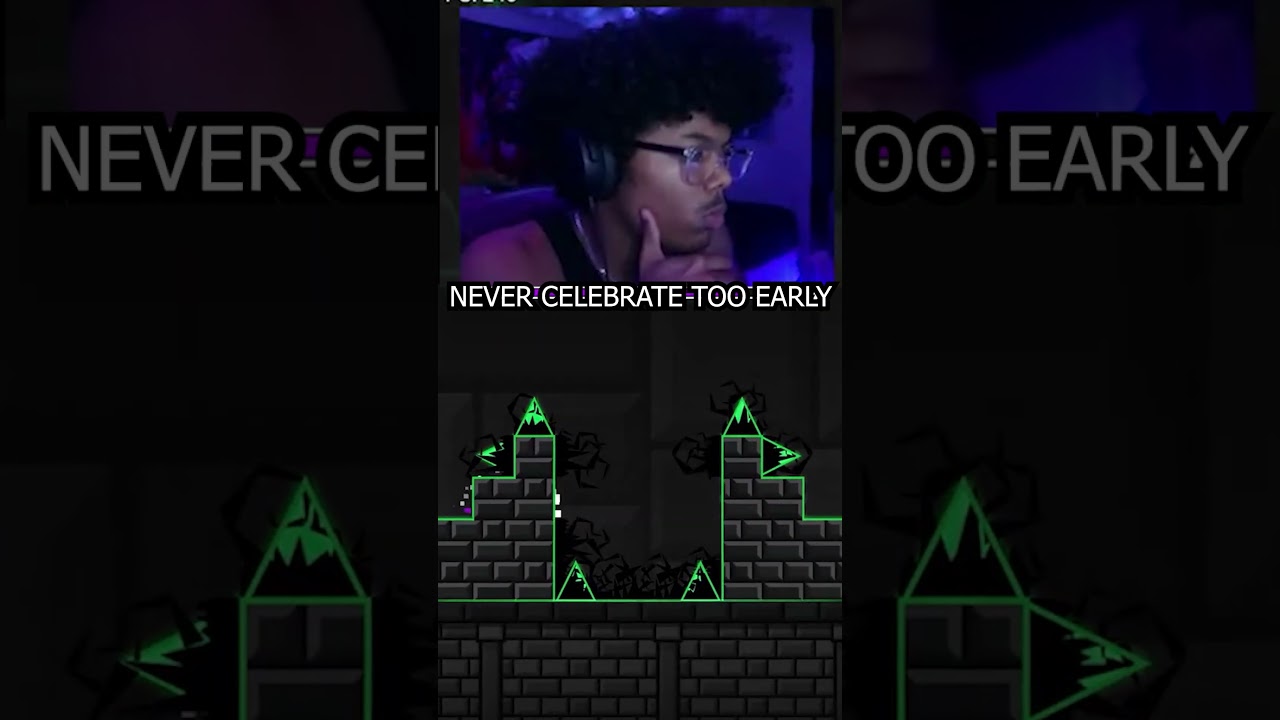 Never celebrate too early in geometry dash... #geometrydash #gd #gaming