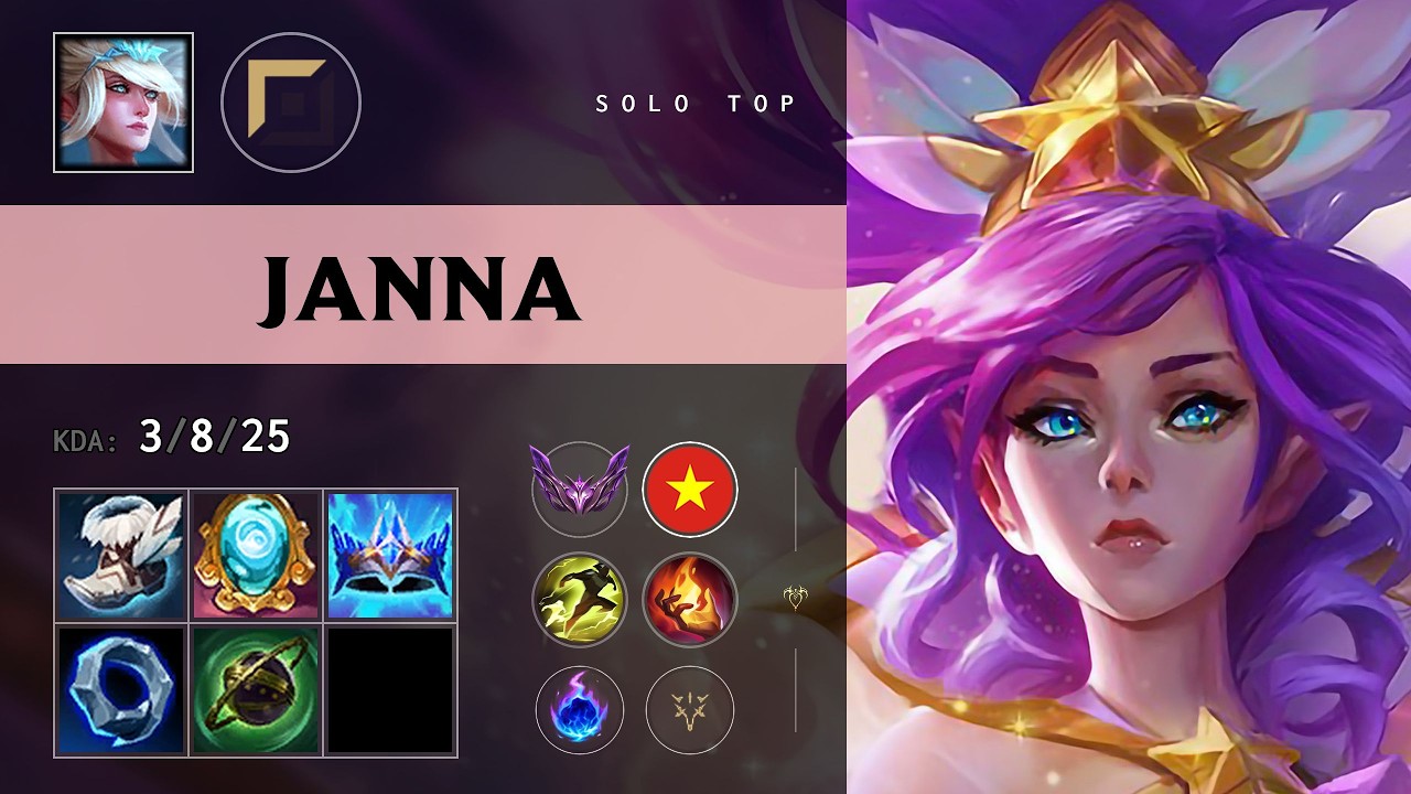 Janna Top vs Tryndamere - VN Master Patch 26.11