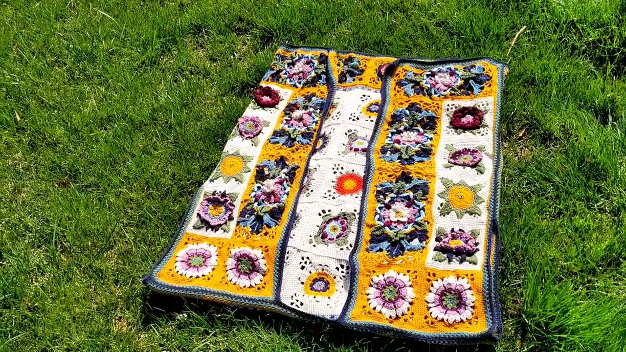 Fair Entries: Mosaic scarf, Myriad blanket, Fruit Garden, Sis love shawl