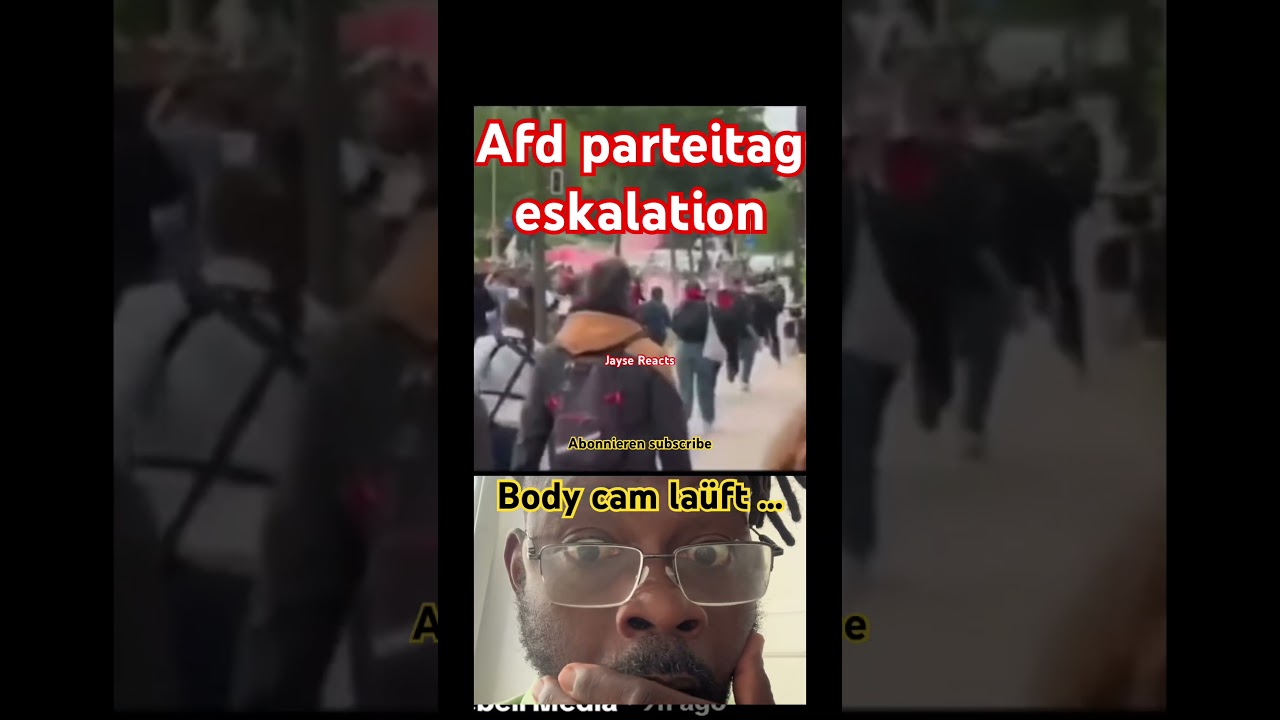 BODYcam: 🙄So heftig war der Protest beim AfD Parteitag ⚠️ #erfurt #afd #polizei #bodycam #shorts