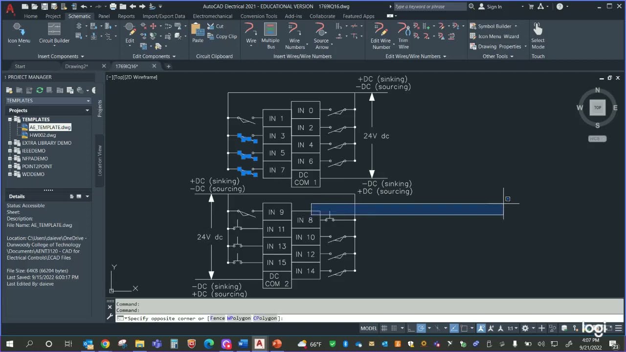 AutoCAD Electrical - PLC Inputs & Outputs