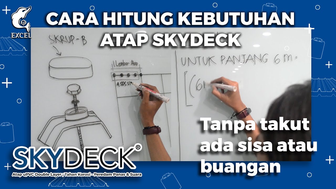Cara menghitung luas atap & kebutuhan atap kanopi SKYDECK dari GRAHAEXCEL