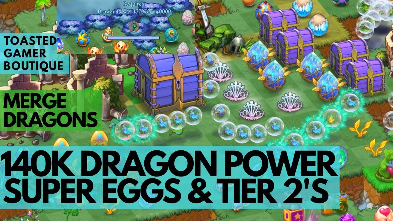 Merge Dragons 140K Dragon Power • Super Eggs Extravaganza • All Land Healed ☆☆☆