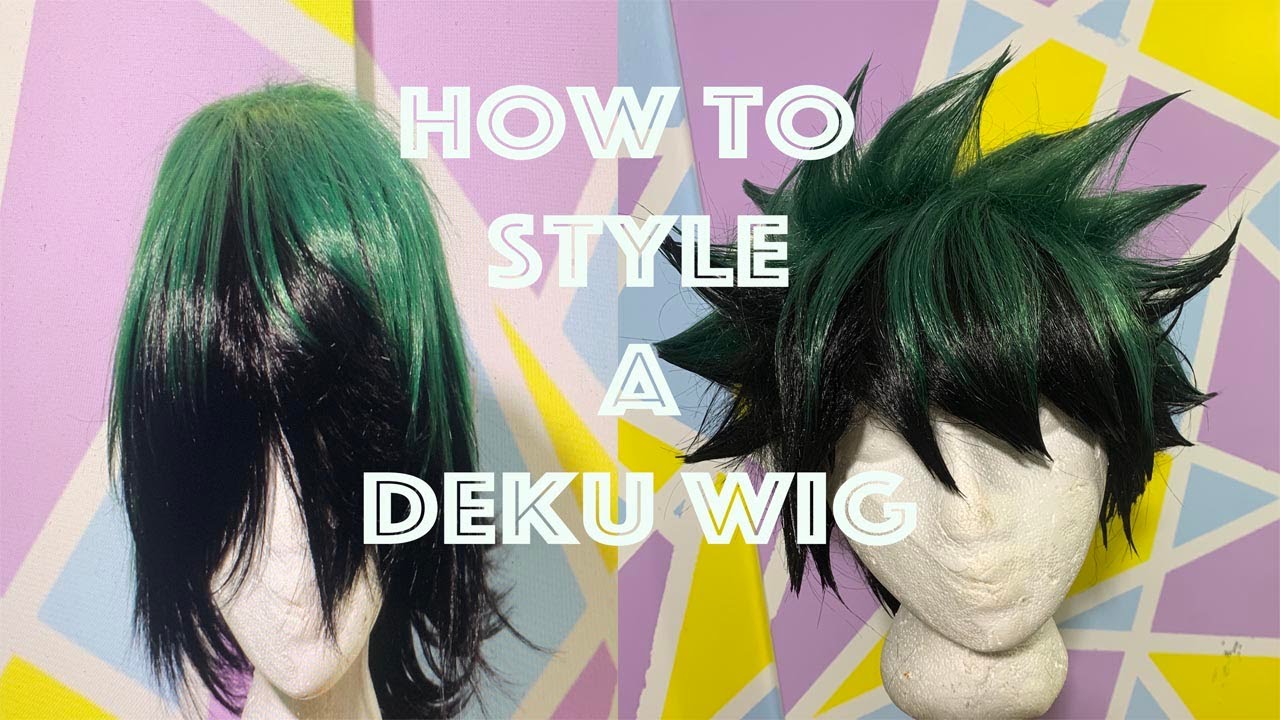 Styling a MHA Deku wig tutorial