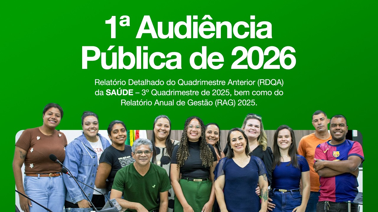 1ª Audiência Pública de 2026 (Câmara Municipal de Minduri)